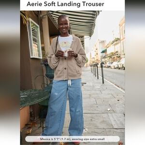 Aerie Soft Landing Trouser - Blue
